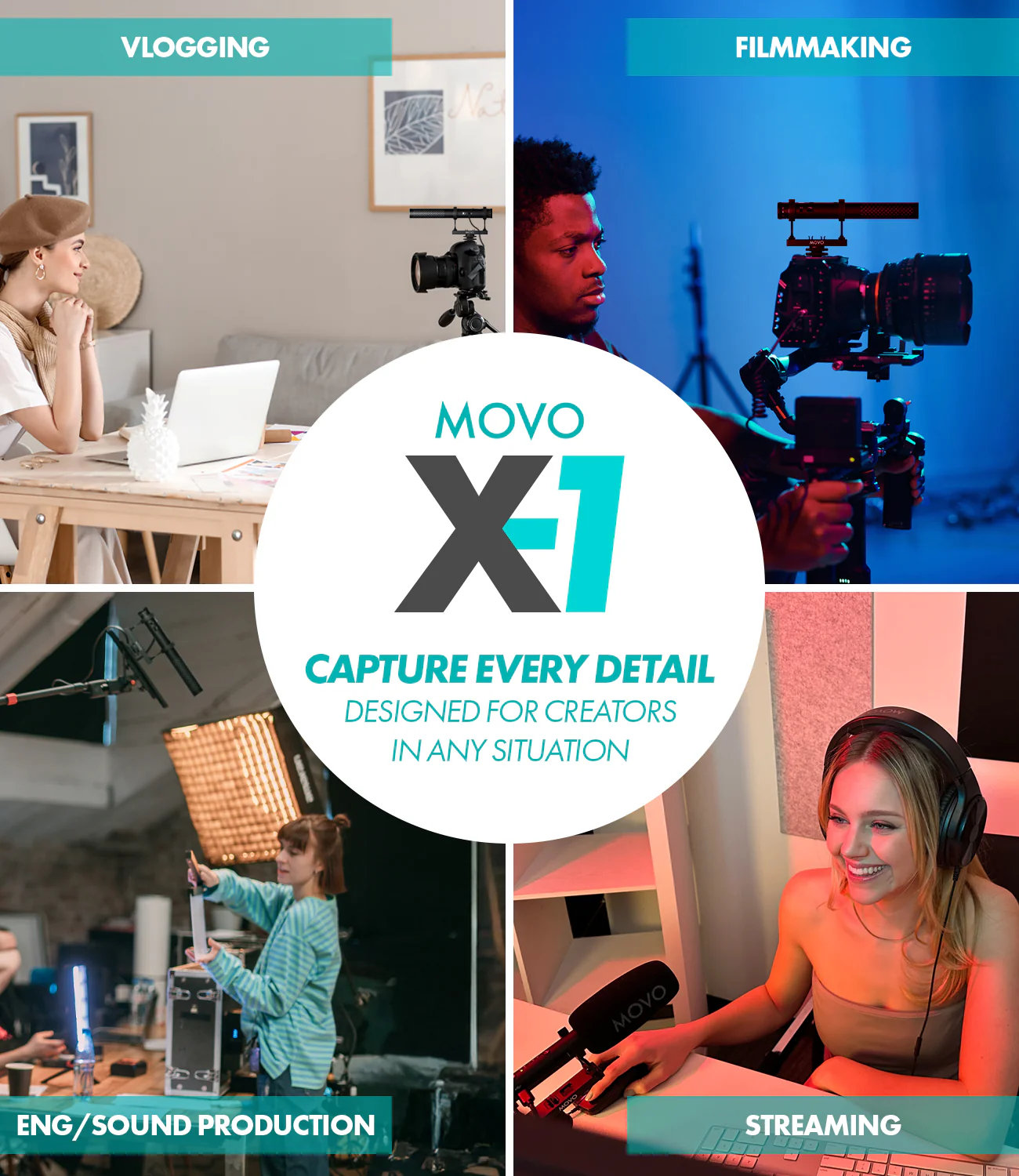 X1 | Supercardoid Video Microphone | Movo - Image 3